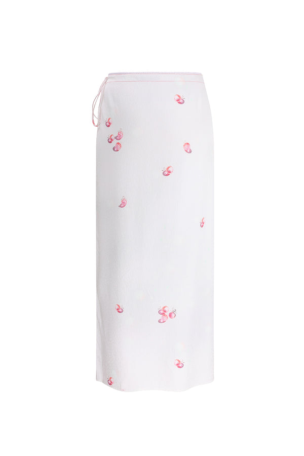 SAMUEL GUI YANG 25 autumn and winter jacquard skirt SGY-AW25BSK04-1-2-CRYSTAL BERRY